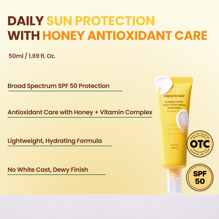NEW - Bombee Honey Daily Glow Shield Sunscreen