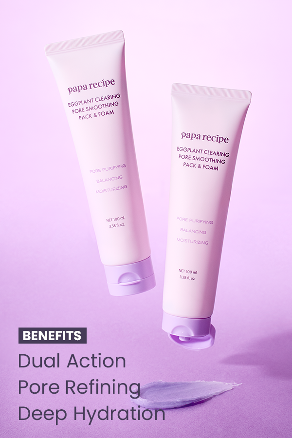 Eggplant Clearing Pore Smoothing Pack & Foam